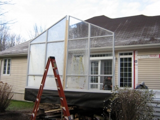 second sunroom panel in place